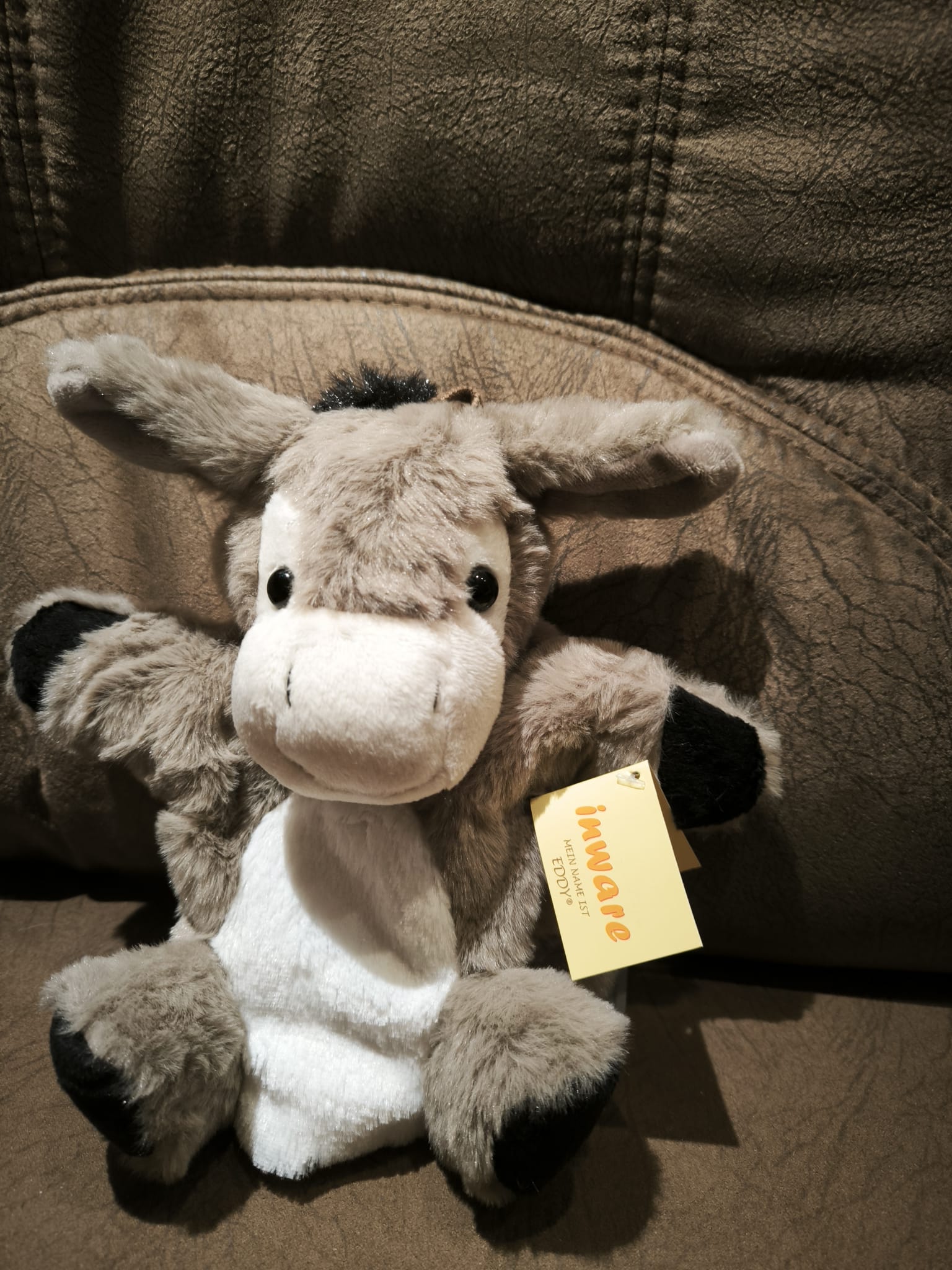 Inware Handpuppe Esel grau 22 cm – Bild 2